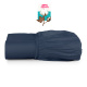 Roupa de Cama Lençol Queen Pádua 400 Fios Egípcio 100% Algodão Bordado Ponto Ajour 03 Peças - Azul