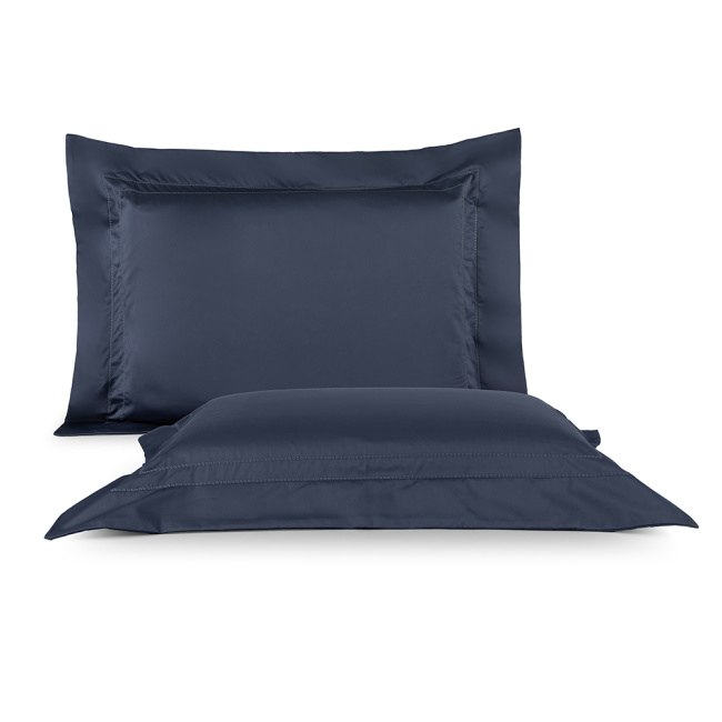 Roupa de Cama Lençol Queen Pádua 400 Fios Egípcio 100% Algodão Bordado Ponto Ajour 03 Peças - Azul