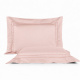 Roupa de Cama Lençol Queen Pádua 400 Fios Egípcio 100% Algodão Bordado Ponto Ajour 03 Peças - Rosa Chá