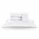 Roupa de Cama Lençol Solteiro King Pádua 400 Fios Egípcio 100% Algodão Bordado Ponto Ajour 03 Peças - Branco