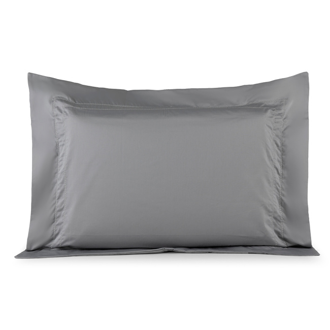 Roupa de Cama Lençol Solteiro King Pádua 400 Fios Egípcio 100% Algodão Bordado Ponto Ajour 03 Peças - Concreto
