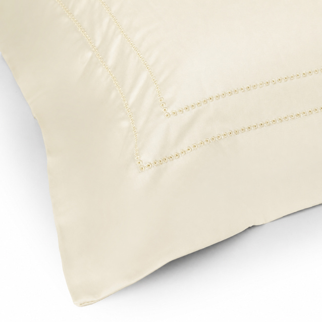 Roupa de Cama Lençol Solteiro King Pádua 400 Fios Egípcio 100% Algodão Bordado Ponto Ajour 03 Peças - Palha