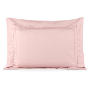 Roupa de Cama Lençol Solteiro King Pádua 400 Fios Egípcio 100% Algodão Bordado Ponto Ajour 03 Peças - Rosa Chá