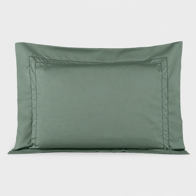 Roupa de Cama Lençol Solteiro King Pádua 400 Fios Egípcio 100% Algodão Bordado Ponto Ajour 03 Peças - Verde