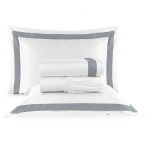 Roupa de Cama Queen Atualli 400 Fios 100% Fibra de Bambu 04 Peças - Cinza