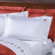 Roupa de Cama Queen Bordada Sierra 400 Fios Egípcios 100% Algodão 04 Peças - Branco