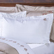 Roupa de Cama Queen Bordada Sierra 400 Fios Egípcios 100% Algodão 04 Peças - Branco