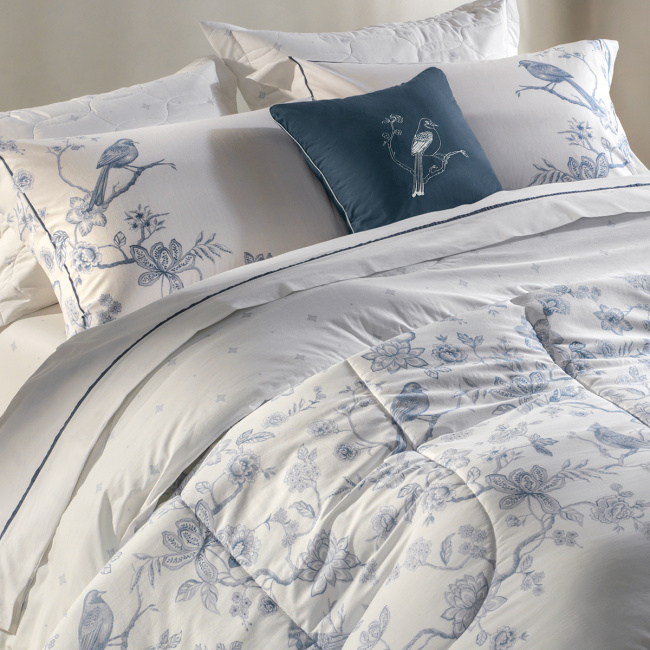 Roupa de Cama Queen Mivy Percal 200 Fios 100% Algodão 2,50m x 2,40m 04 Peças - Estampado