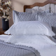 Roupa de Cama Lençol Queen Oliviéri Percal 400 Fios Egípcio Bordado 100% Algodão 04 Peças - Branco