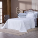 Roupa de Cama Lençol Queen Oliviéri Percal 400 Fios Egípcio Bordado 100% Algodão 04 Peças - Cinza