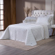 Roupa de Cama Lençol Queen Oliviéri Percal 400 Fios Egípcio Bordado 100% Algodão 04 Peças - Dourado