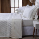 Roupa de Cama Lençol Queen Oliviéri Percal 400 Fios Egípcio Bordado 100% Algodão 04 Peças - Palha