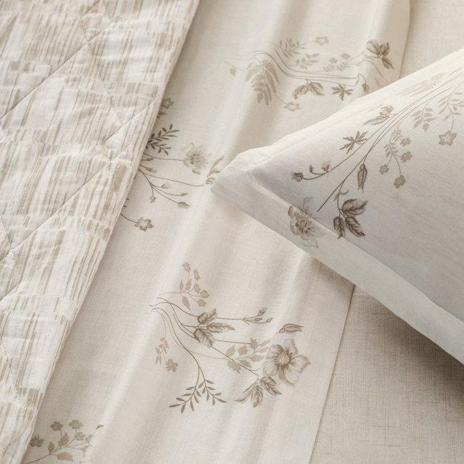 Roupa de Cama Queen Zaya Percal 160 Fios 100% Algodão 2,40m x 2,40m 04 Peças - Estampado