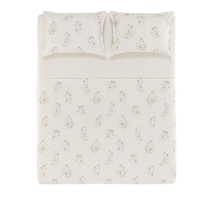 Roupa de Cama Queen Zaya Percal 160 Fios 100% Algodão 2,40m x 2,40m 04 Peças - Estampado