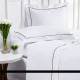 Roupa de Cama Solteiro King Glass Clean 200 Fios 100% Algodão 03 Peças - Branco / Preto