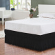 Saia Box Casal Queen Perolla Bordado Ultrassônico - Preto