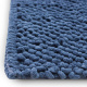 Tapete Carvin Bolinha 70cm x 50cm Antiderrapante Microfibra 01 Peça - Azul Marinho