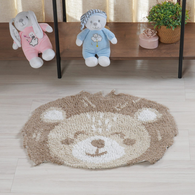 Tapete Infantil Animais da Floresta Algodão 60cm x 50cm - Leão
