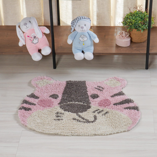 Tapete Infantil Animais da Floresta Algodão 60cm x 50cm - Tigre