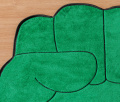 Tapete Infantil Monster 72cm x 66cm - Verde / Preto