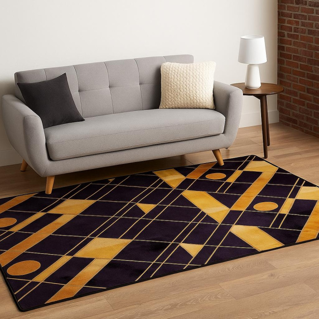 Tapete Velvet Belga 1,40m x 2,00m 01 Peça - Black