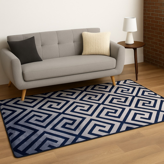 Tapete Velvet Belga 1,40m x 2,00m 01 Peça - Blue