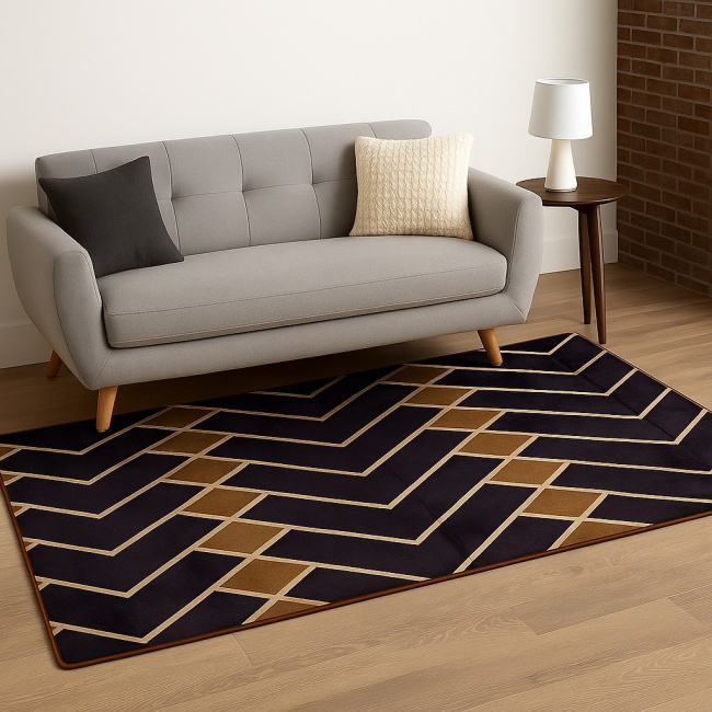 Tapete Velvet Belga 1,40m x 2,00m 01 Peça - Dark