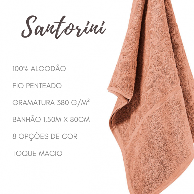 Toalha de Banho Santorini 100% Algodão 01 Peça - Pessego