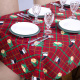 Toalha de Mesa Natal Estampado para 04 Lugares - Xadrez Vermelho