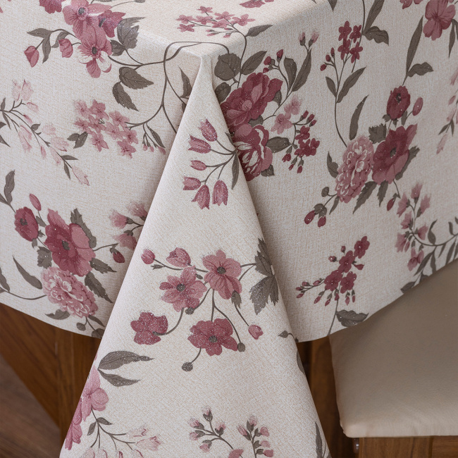 Toalha de Mesa Retangular 2,20m x 1,40m 6 Lugares - Flores