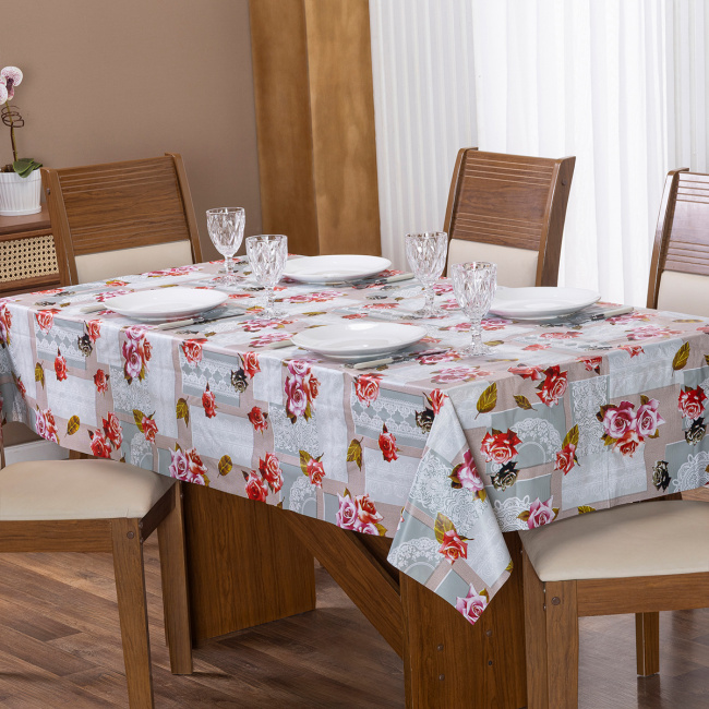 Toalha de Mesa Retangular Térmico Dupla Face 2,50m x 1,40m - Cafézinho