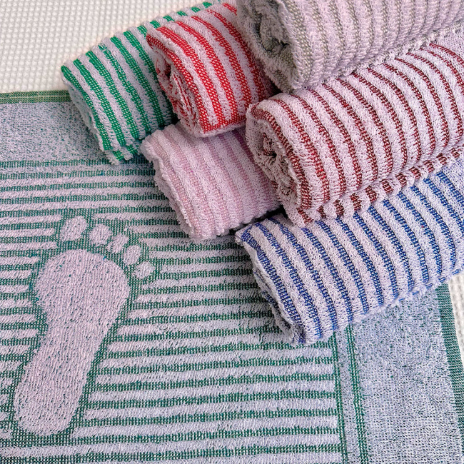 Toalha de Piso Jacquard Felpa 100% Algodão Toque Macio 416g/m² 70cm x 45cm 01 Peça - Salmão