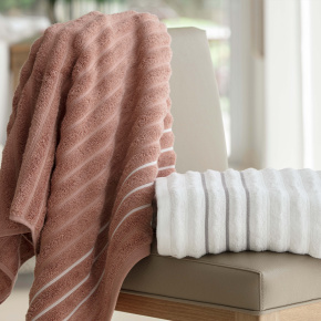 Toalha de Rosto Waves Toque Macio 70cm x 50cm Algodão 500g 01 Peça - Branco
