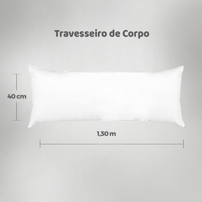 Travesseiro de Corpo Aconchego 1,30m X 38cm Estampado 02 Peças - Blessed