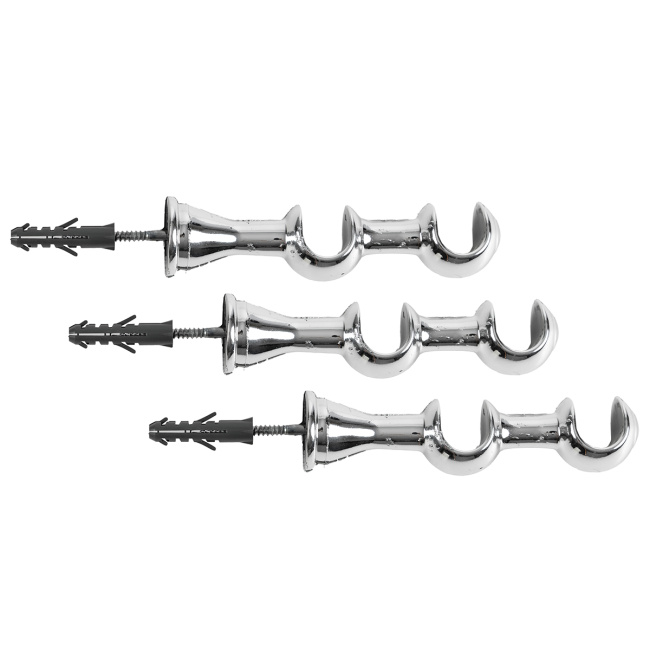 Varão Duplo para Cortina de 2 Metros 19mm  - Prata