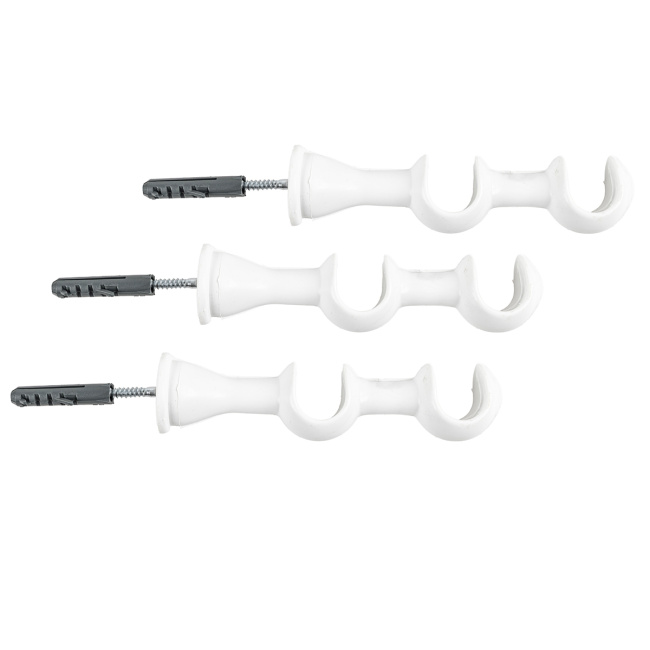 Varão Duplo para Cortina de 3 Metros Espessura 19mm - Branco