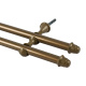 Varão Duplo para Cortina de 3 Metros Espessura 19mm - Ouro Velho