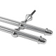Varão Duplo para Cortina de 4 Metros Espessura 19mm - Prata