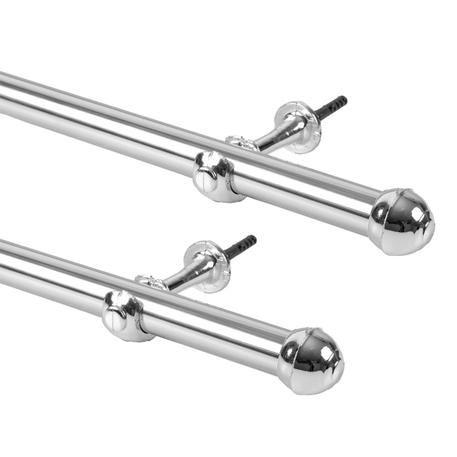 Varão Simples para Cortina de 2 Metros 28mm  - Prata