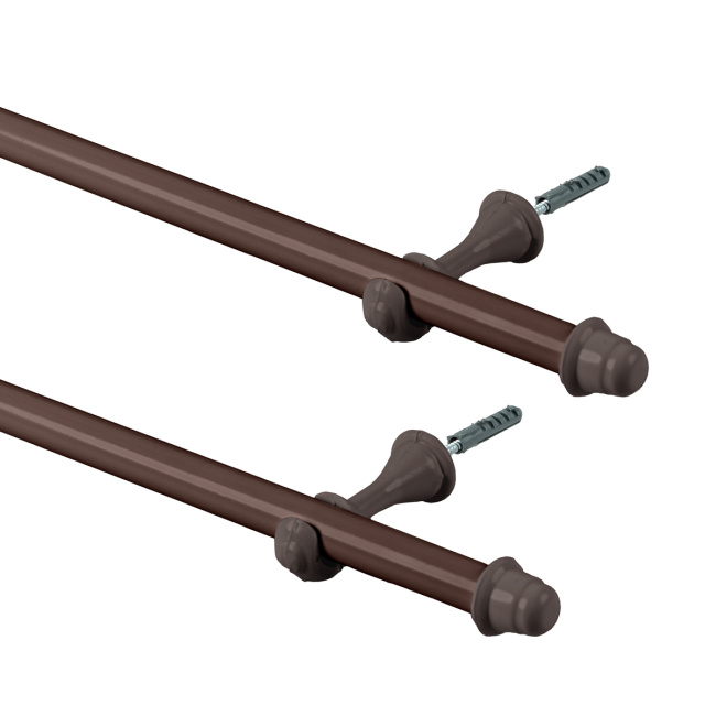 Varão Simples para Cortina de 3 Metros Espessura 19mm - Tabaco