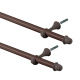 Varão Simples para Cortina de 3 Metros Espessura 19mm - Tabaco
