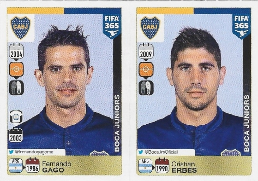 Gago Sticker 080/081 - Boca Juniors - Fernando Gago / Cristian Erbes - Brazil Stickers