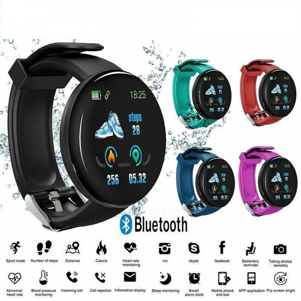 Relógio Smartwatch Redondo D18 Whats E Face - Android / Ios