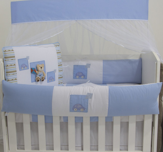 Kit berço simples azul Clearance
