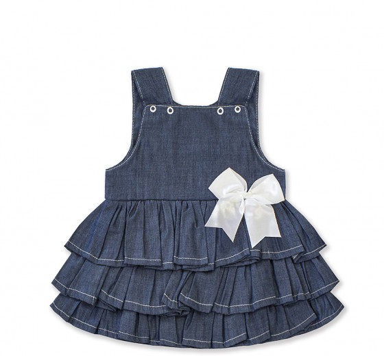 vestido jeans para bebê