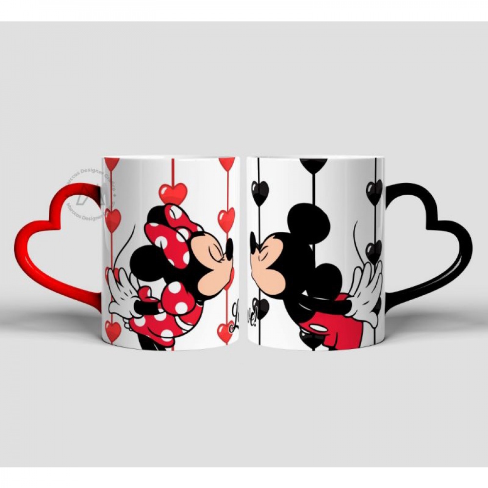 Kit Canecas Casal Minnie Mickey Capame Shop Mix