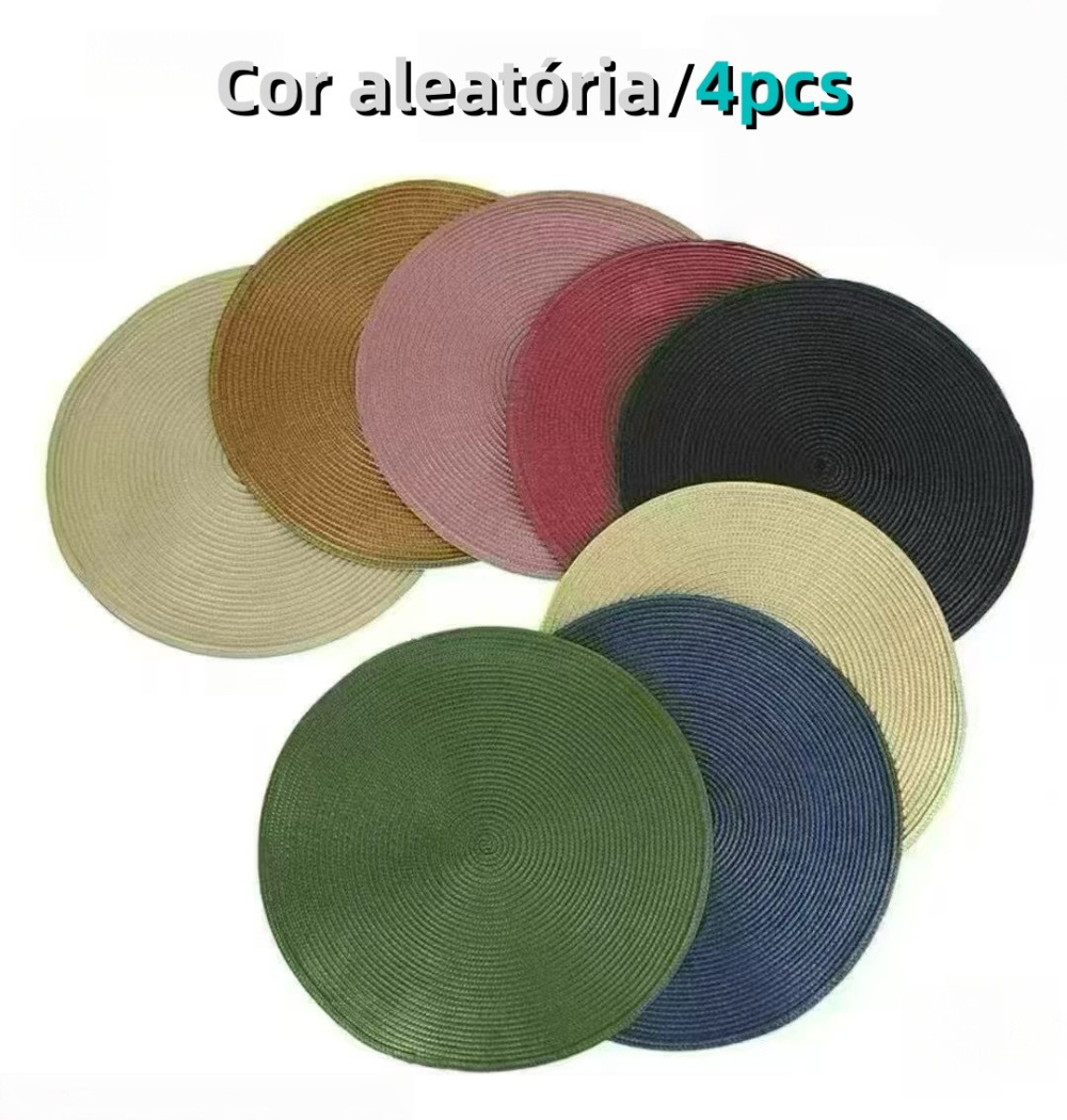 Sousplats trançados boêmios para mesa posta