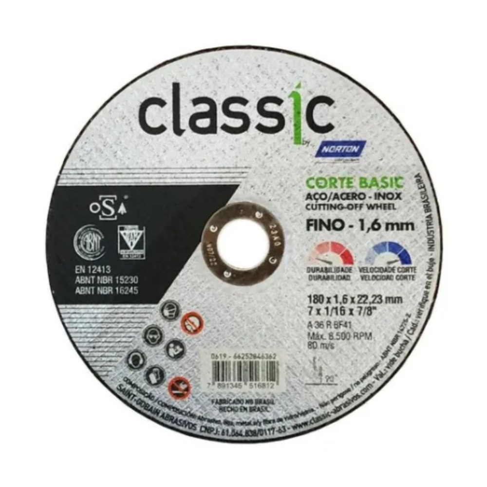 Dischi Taglio DISCO DA TAGLIO STANDARD IN ACCIAIO INOX 115X1X22 PIATTO - 50. 336/8110.1 Mini Dischi Da - Foto 4