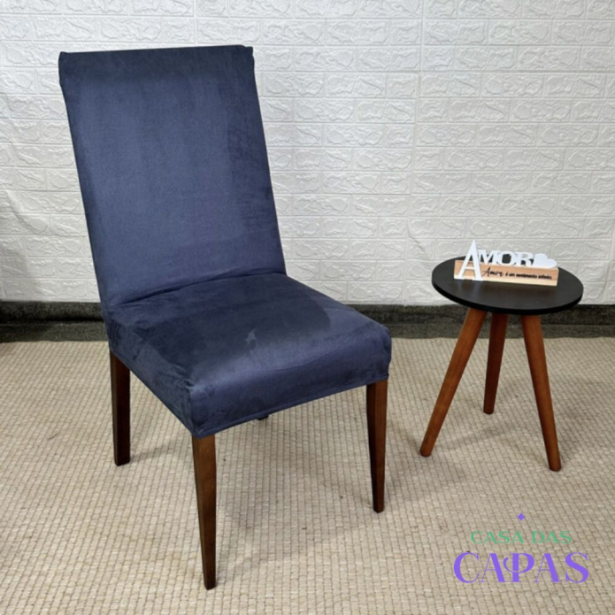 Capa de Cadeira Anti Gato em Suede - Cinza Chumbo