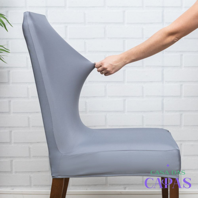 Capa de Cadeira Spandex - Cinza Claro
